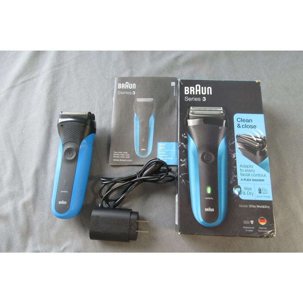 Braun Series 3 Men's Rechargeable Wet Dry Shaver Type 5409 Tested Works